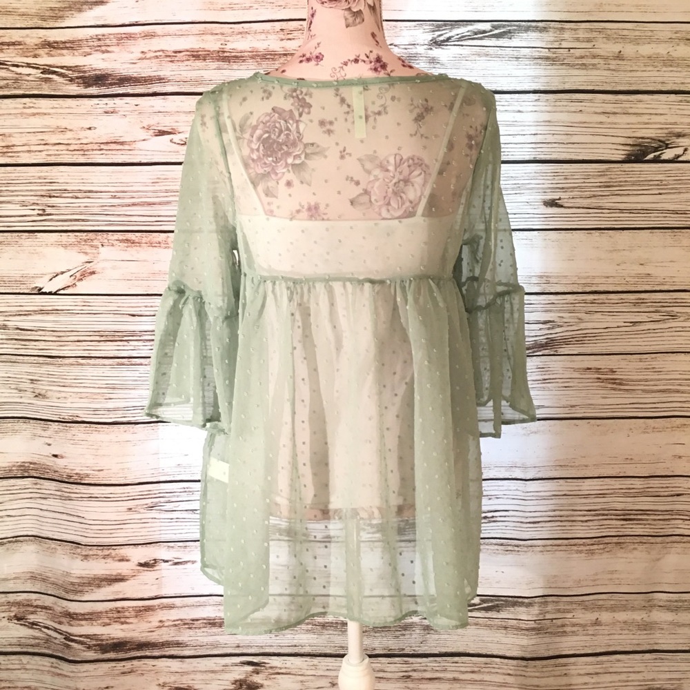 💚 Swiss Dot Blouse 💚 - Picture 4 of 5